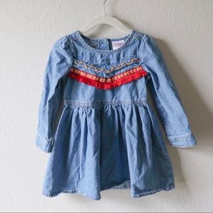 Nannette toddler girl chambray dress